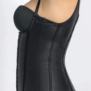 Clip and Zip Latex Waist Trainer Vest